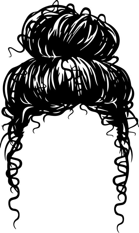 Messy Bun Messy Bun Svg Messy Hair Svg Mom Life Svg Png Inspire Uplift