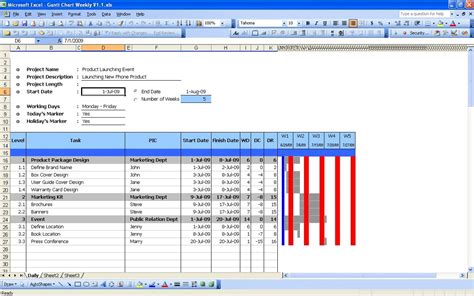 Excel Spreadsheet Gantt Chart Template — db-excel.com