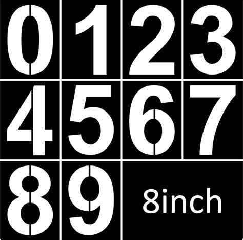 Amazon.com : 8 Inch Number Stencils Plastic Number Stencils Reusable ...