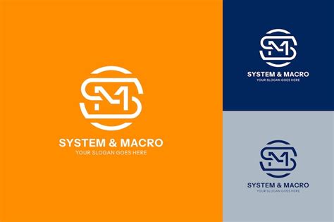 Premium Vector | Flat design sm monogram logo template