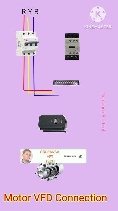 How To Connect A Vfd To A Motor Variable Frequency Drive Installation Shortvideo Vfd Motor