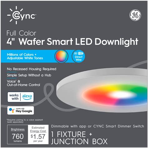 Customer Reviews Ge Cync Inch Wafer Smart Led Downlight Fixture Full