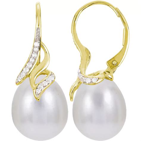 Imperial K Gold Over Sterling Silver Freshwater Pearl And White Topaz