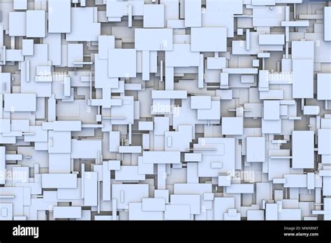 Abstract Black And White Or Gray 3d Geometric Irregular And Random