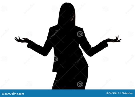 Photo Of Woman's Silhouette With Open Hands Stock Photo - Image: 56210017