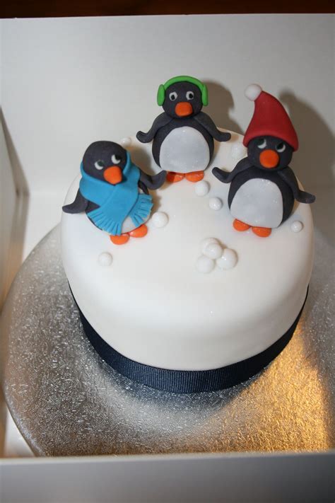 Penguins Cake BlackCatBakery Desserts Penguin Cakes Cake