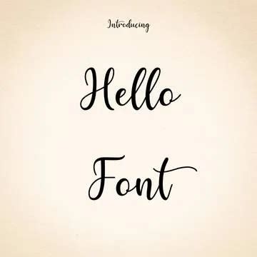 Hello Font Free Download