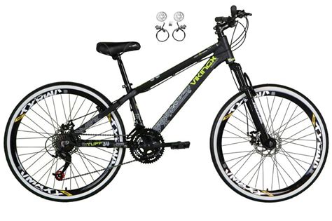 Bicicleta Aro 26 Vikingx Tuff Preto 21v Alumínio Freio Hidráulico a