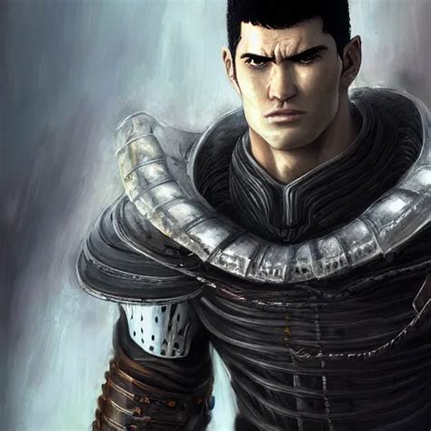 Portrait Of Guts From Berserk Extremely Detailed Made Stable