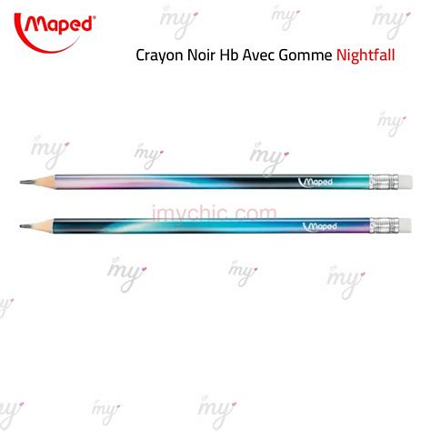 Crayon Noir Hb Avec Gomme Nightfall MAPED 851813 Imychic