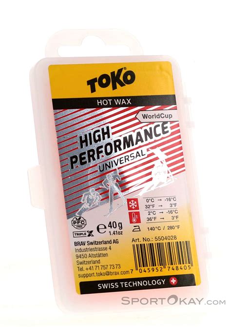 Toko World Cup High Performance Universal 40g Hot Wax Wax Ski Care Ski Freeride All