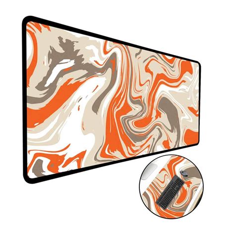 Mouse Pad Gamer Speed Abstract Premium Extra Grande X Cm Laranja