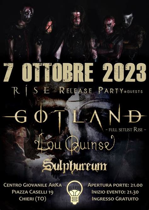 GOTLAND I Dettagli Del Release Party Per L Uscita Del Nuovo Album Rise