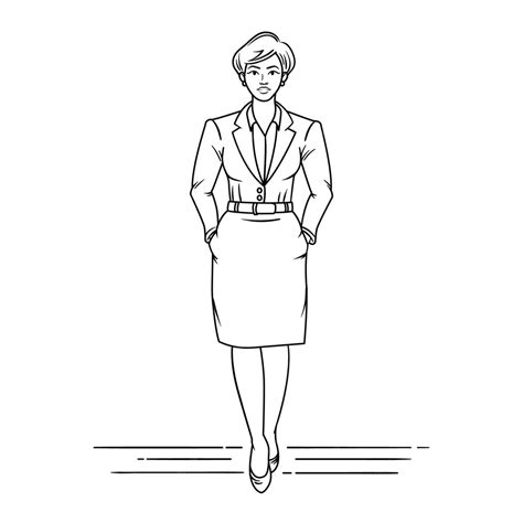 Free Vector Hand Drawn Business Woman Drawing Illustration