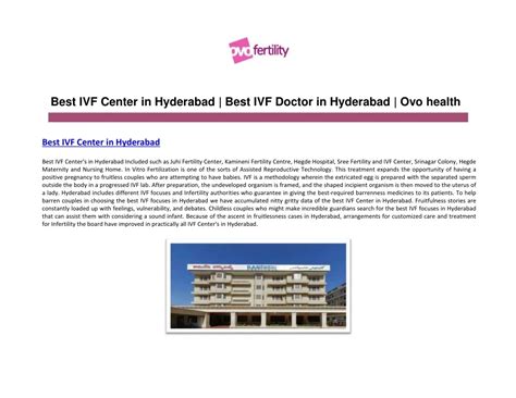 Ppt Best Ivf Center In Hyderabad Best Gynecologists In Hyderabad