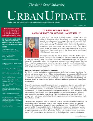 Fillable Online Urban Csuohio A CONVERSATION WITH Maxine Goodman