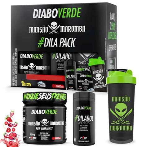 Pré treino Toguro Diabo Verde Vasodilatador Dilabol pack Ftw Pré