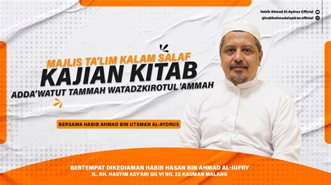 Kajian Kitab Ad Da Watuttammah Wa Tadzkirotul Ammah Majlis Ta Lim