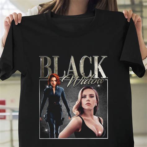 Black Widow T Shirt Unisex T Men Women Unisex Size S 5xl Etsy