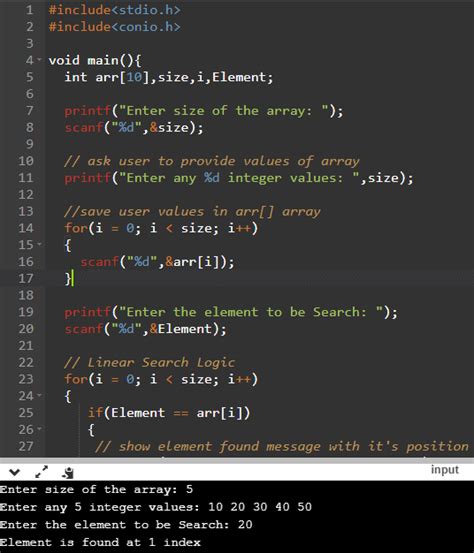 C Linear Search Program In C Various Ways Explained With Example Qa With Experts