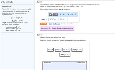 Solved The Ph Scale Learning Goal To Calculate Ph And Use