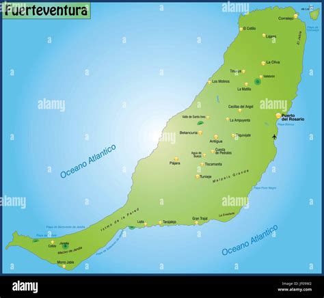 Fuerteventura Map Stock Vektorgrafiken Kaufen Alamy