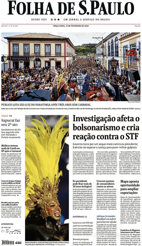 Folha De S Paulo Fev Jornais E Revistas Sapo Pt Ltima