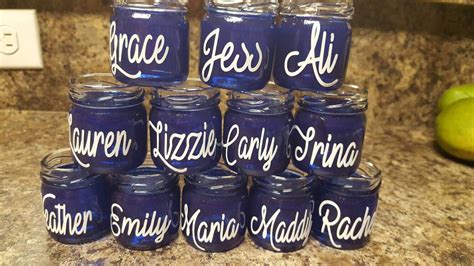 Mini Mason Jar Shot Glasses Set Of 10 Choose Colors Or Colors Of