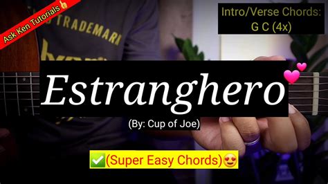 Estranghero Cup Of Joe Easy Chords Guitar Tutorial Youtube