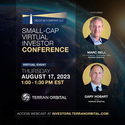 Terran Orbital to Present at Sidoti Small-Cap Virtual Investor