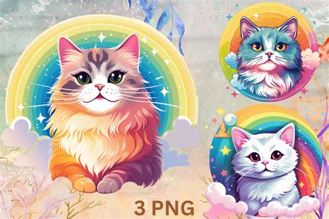 Cute Cats Sublimation Clipart Cat Png Graphic By Happy Designs