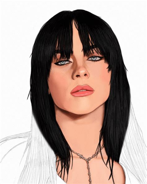 Billie Eilish Portrait Fanart Behance