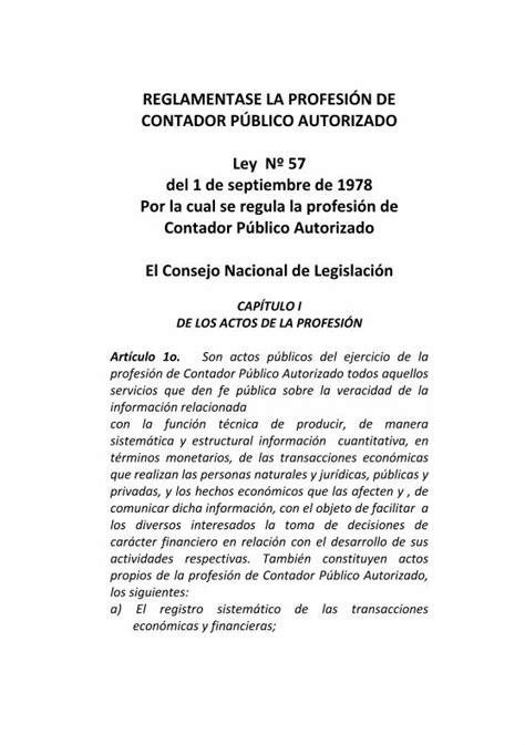 Pdf Reglamentase La ProfesiÓn De Contador … · De Un Contador Público