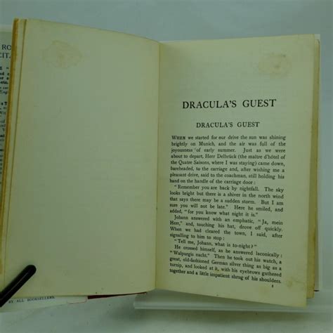 Draculas Guest By Bram Stoker Rare And Antique Books