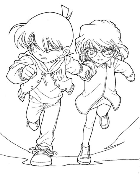 Dibujos Para Colorear De Detective Conan Y Pintar Im Genes Para