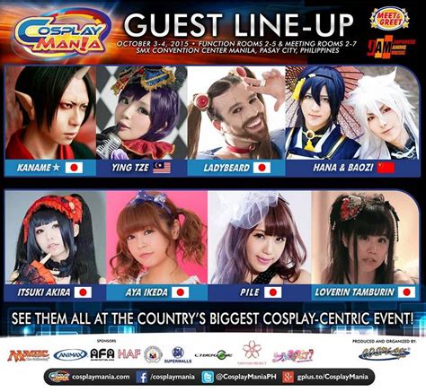 Cosplay Mania Official Guest Line Up Philippine Primer