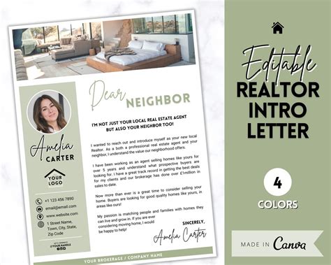 Realtor Introduction Letter Real Estate Agent Template New Agent