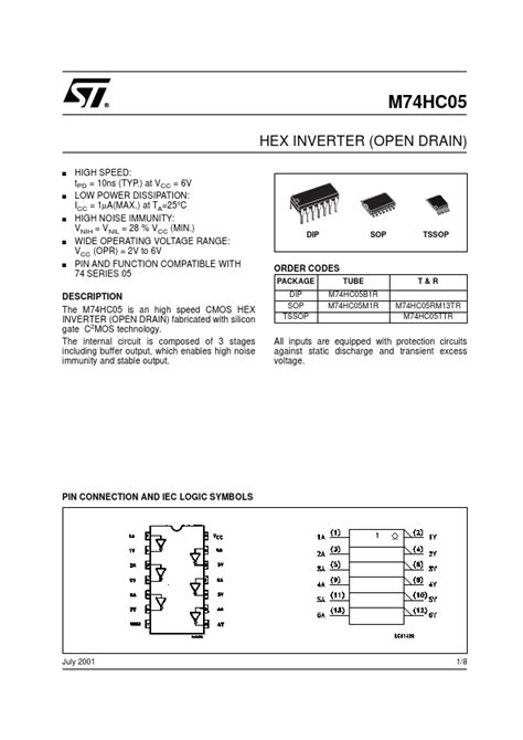 74hc05 Stmicroelectronics Inverter