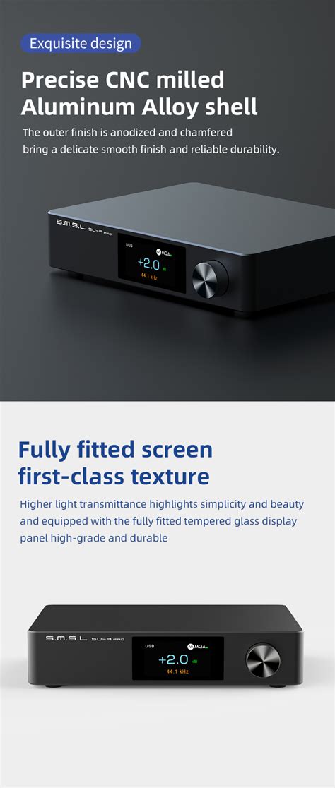 SMSL SU-9 PRO HIGH-PERFORMANCE AUDIO DAC Hi-Res DSD512 PCM 768kHz/32Bit ...
