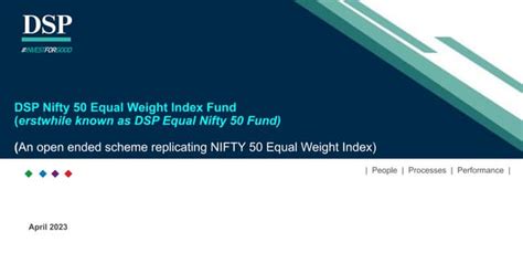 Dsp Nifty 50 Equal Weight Index Fund Pdf