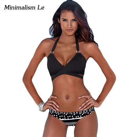 Minimalism Le Brand 2018 New Patchwork Swimwear Women Swimsuit Backless