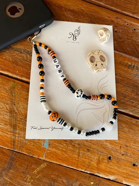 Custom Halloween Phone Charm Jack O Lantern Phone Strap Pumpkin Phone