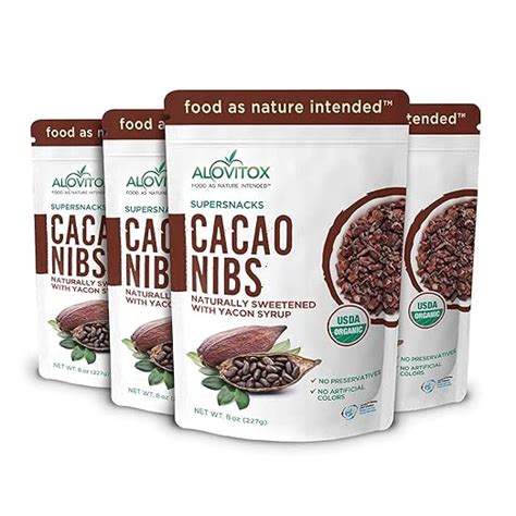 Amazon Cacao Nibs Naturally Sweetened With Yacon Syrup Raw