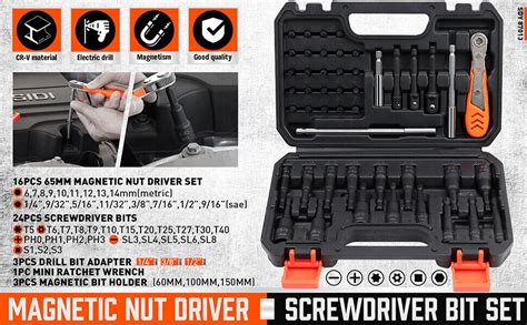 HORUSDY 47 Piece Magnetic Nut Driver Set Nut Drivers Screwdriver