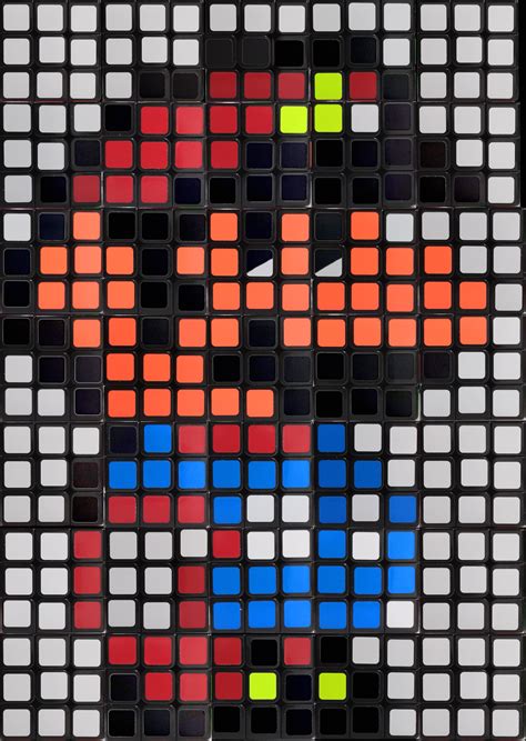 My first Rubik's cube mosaic! : r/cubemosaics