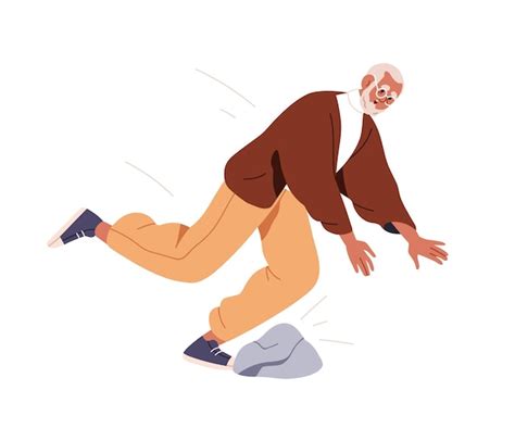 Old Person Falling Vectors And Illustrations For Free Download Freepik