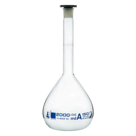 Volumetric Flask 2000ml Class A 2932 Polyethylene Stopper