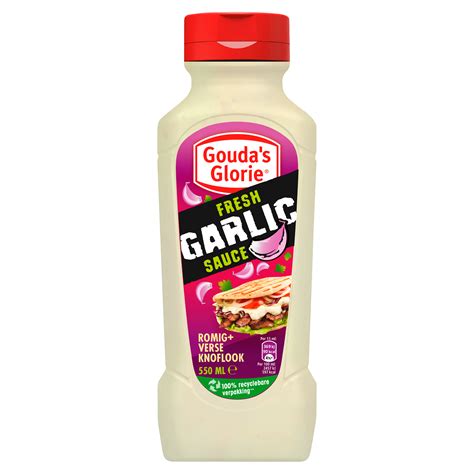 Gouda S Glorie Snacksaus Fresh Garlic Per Fles Ml