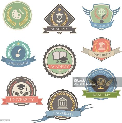 lambang  simbol universitas ilustrasi vektor terisolasi desain