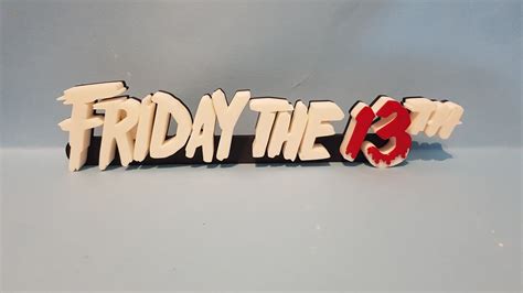 Friday the 13th 3D Printed Movie Logo Door or Wall Plaque. Choose Your ...